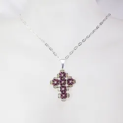 Pendant 45cm - Arabella-Silver Chain - Pendant 45cm - Laiton argenté